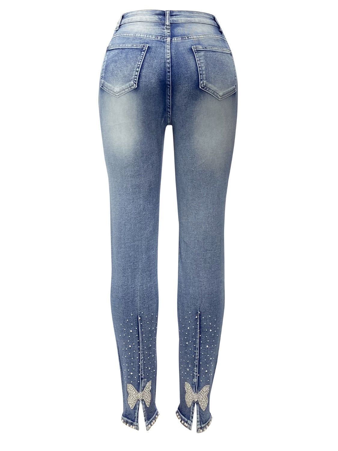 Honeybee Mumford's Rhinestone Skinny Jeans with Pockets