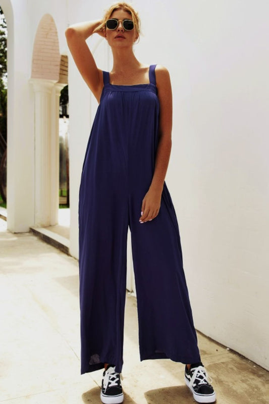 Honeybee Mumford's Wide Strap Wide Leg Jumpsuit