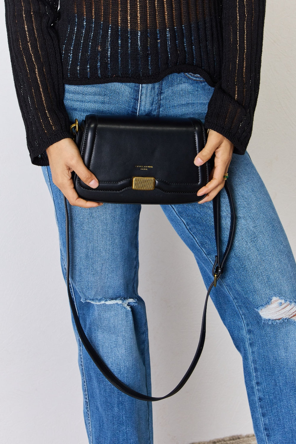 Honeybee Mumford's David Jones Leather Crossbody Bag