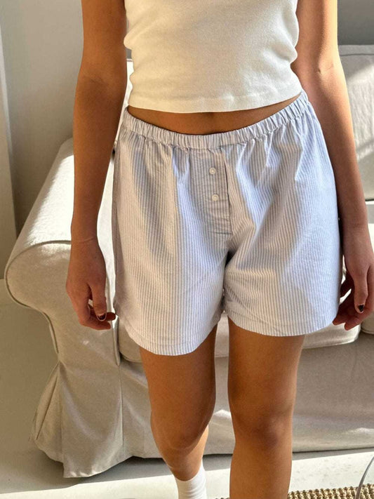 Honeybee Mumford's Striped Elastic Waist Shorts