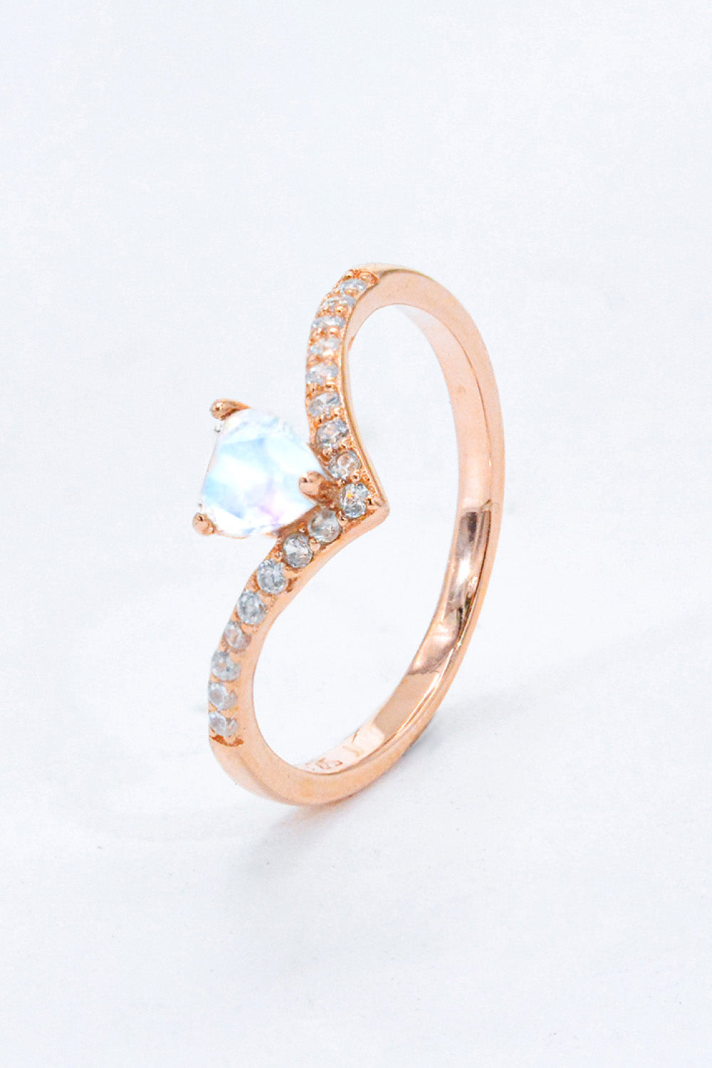 Honeybee Mumford's Moonstone Heart-Shaped Ring