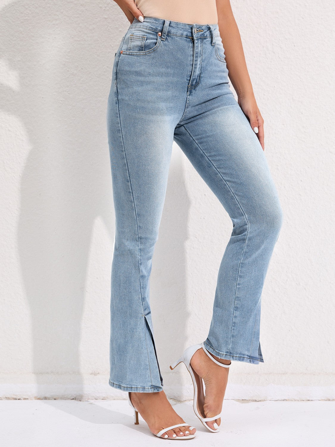 Honeybee Mumford's Slit Buttoned Jeans with Pockets