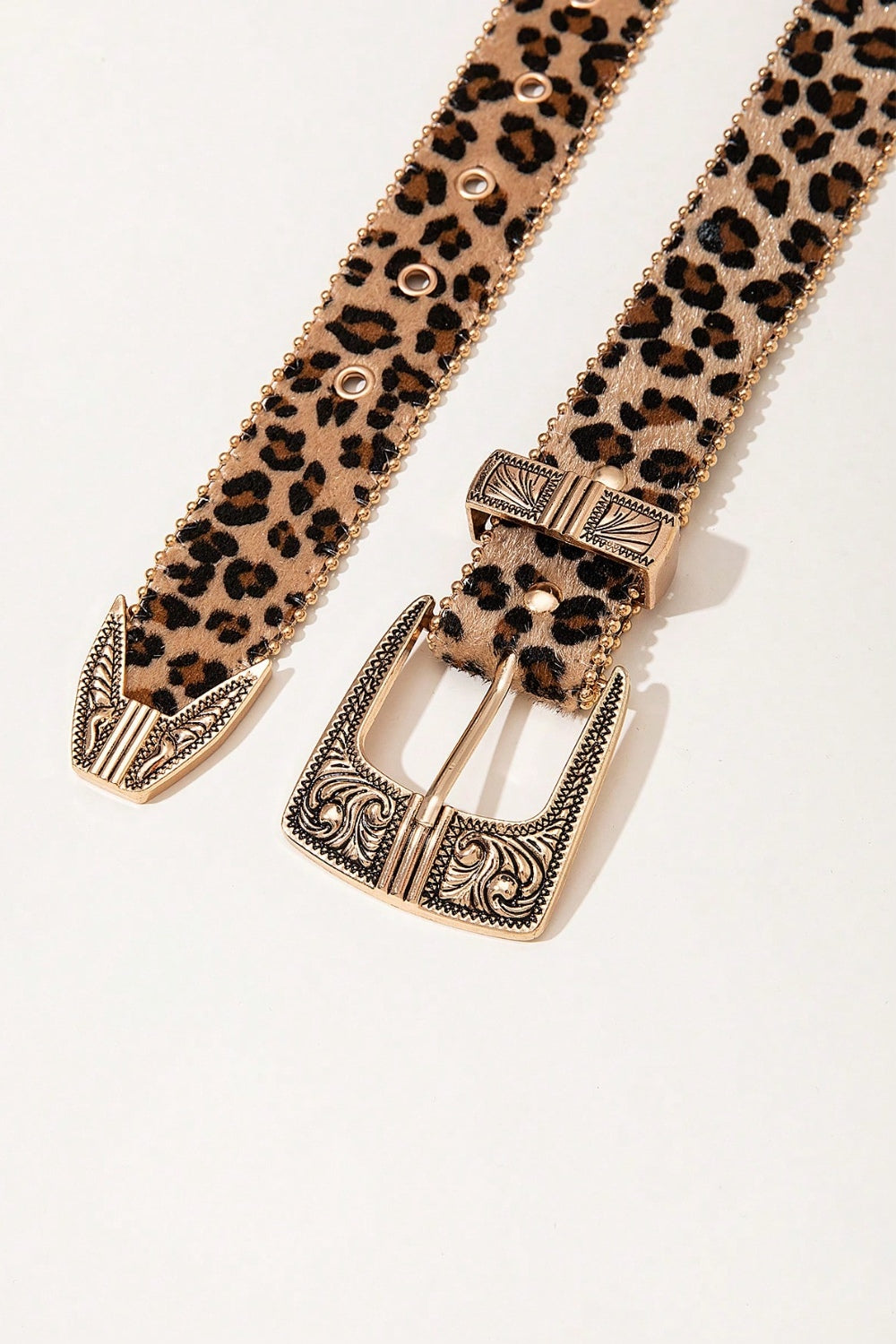 Honeybee Mumford's Leopard Leather Belt