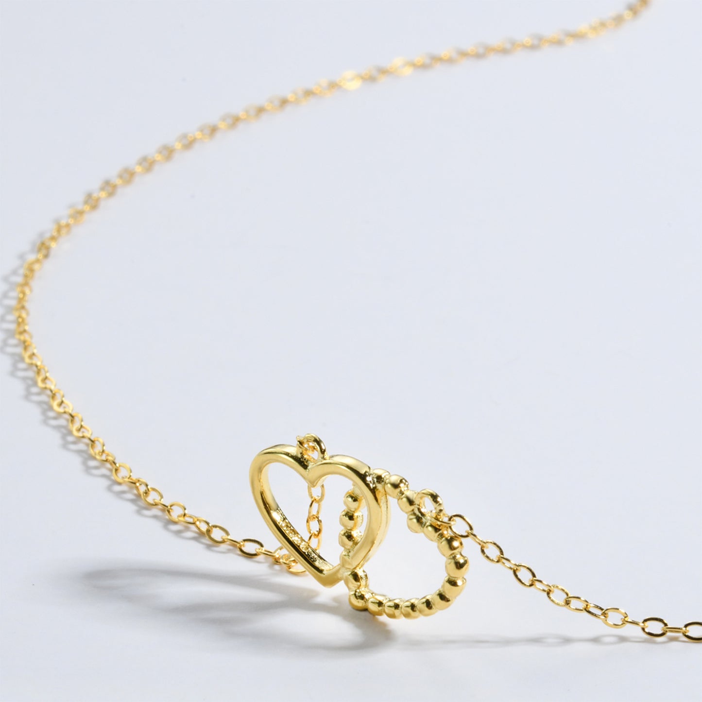 Honeybee Mumford's Heart Shape Spring Ring Closure Necklace