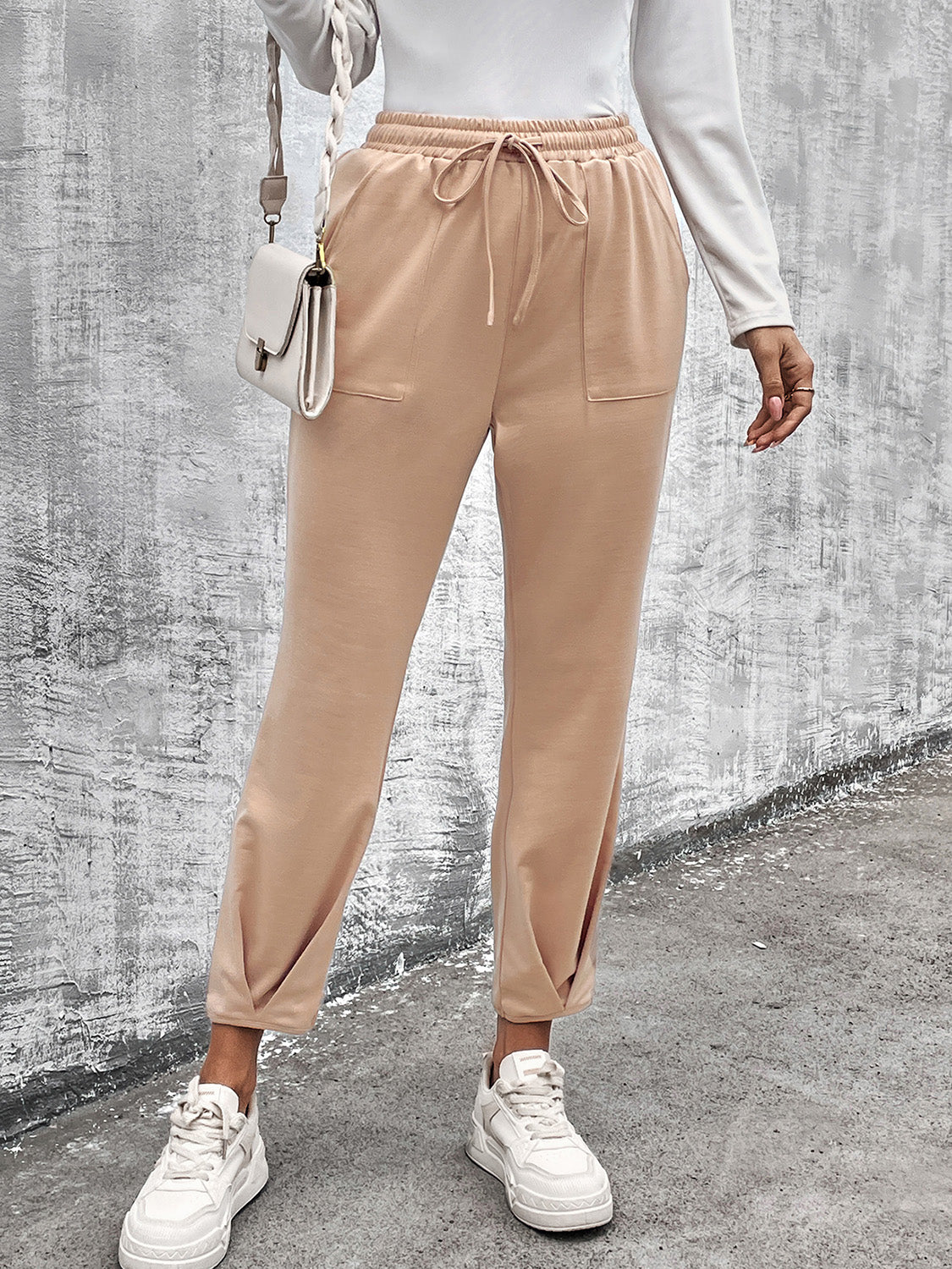 Honeybee Mumford's Drawstring Straight Pants with Pockets