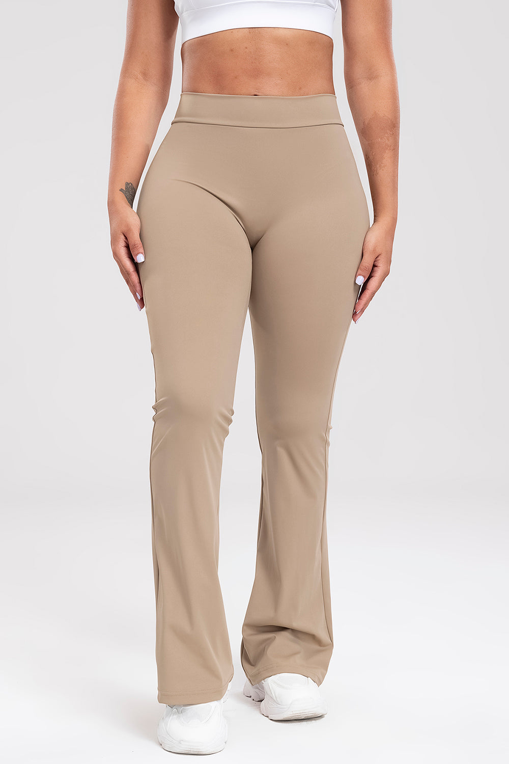 Honeybee Mumford's Ruched High Waist Bootcut Active Pants