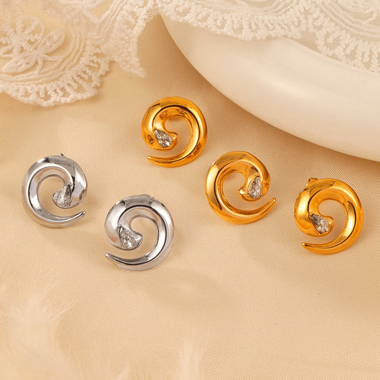 honeybee Mumford's Spiral Shape Earrings