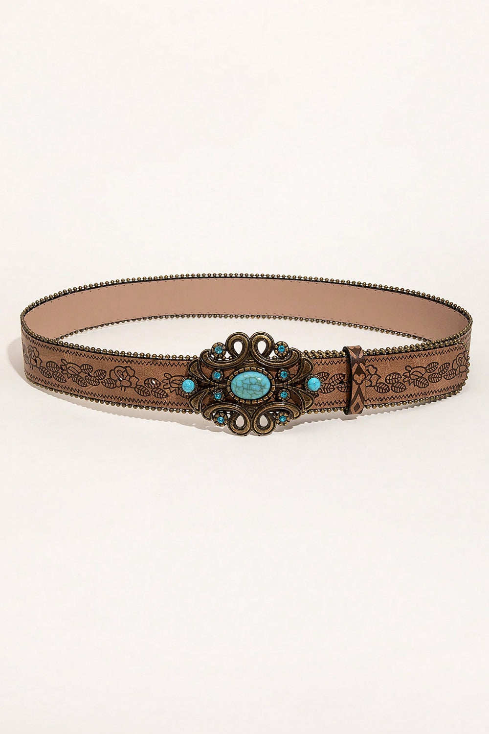 Honeybee Mumford's Leaf Pattern Leather Belt