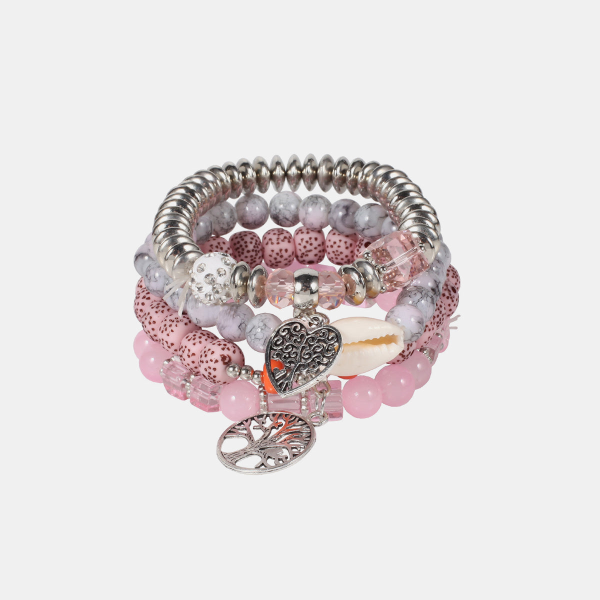 honeybee Mumford's Silver-Plated Beaded Charm Bracelet