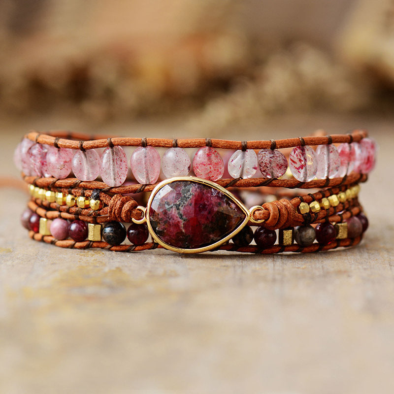 honeybee Mumford's Natural Stone Layered Bracelet