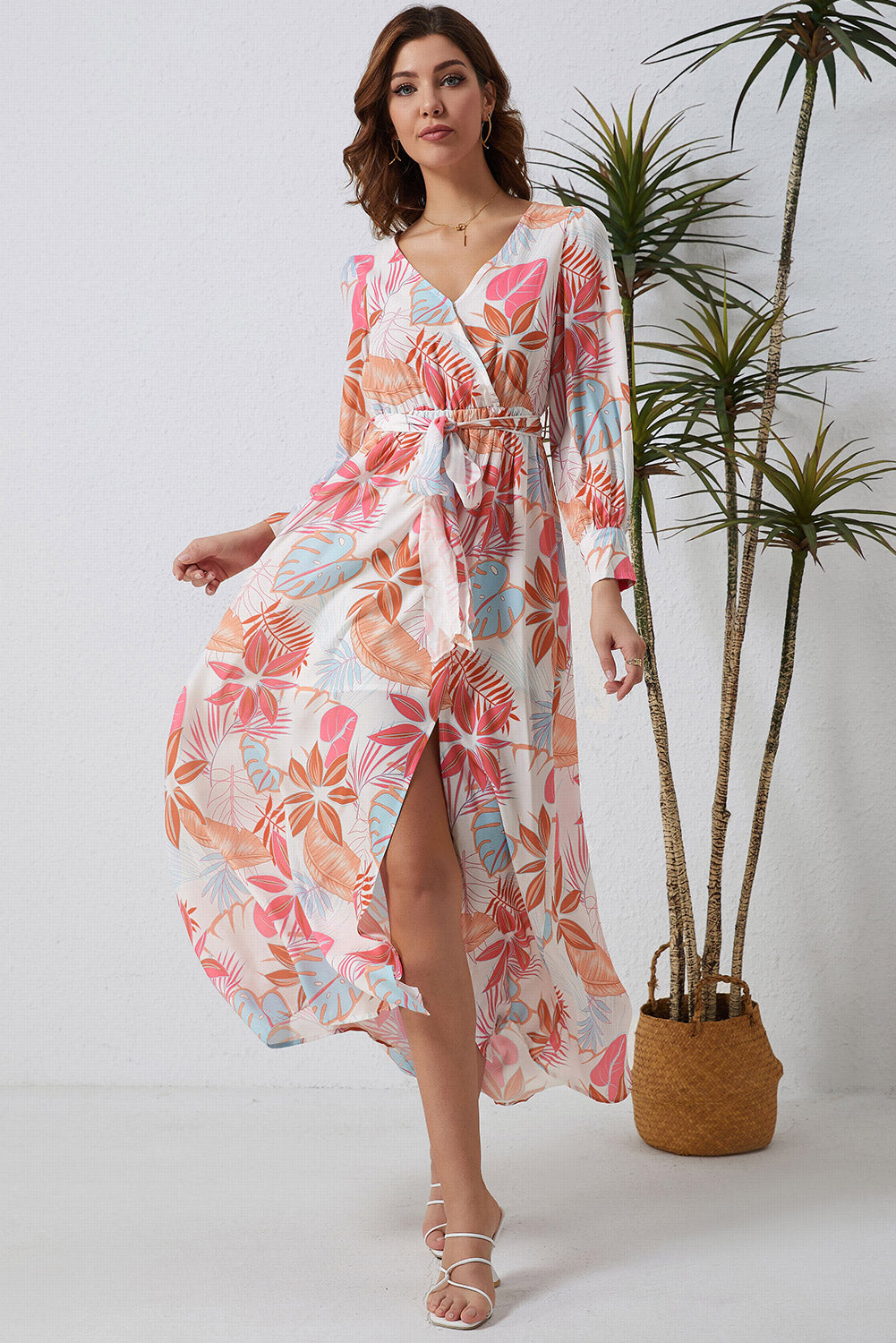 Honeybee Mumford's Printed Tie Waist Maxi Dress