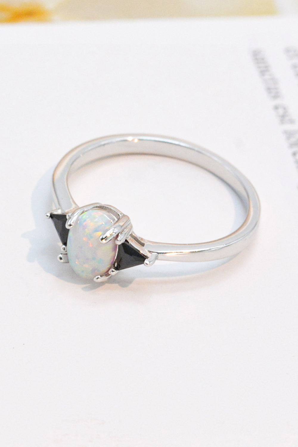 Honeybee Mumford's Contrast Sterling Silver Opal Ring