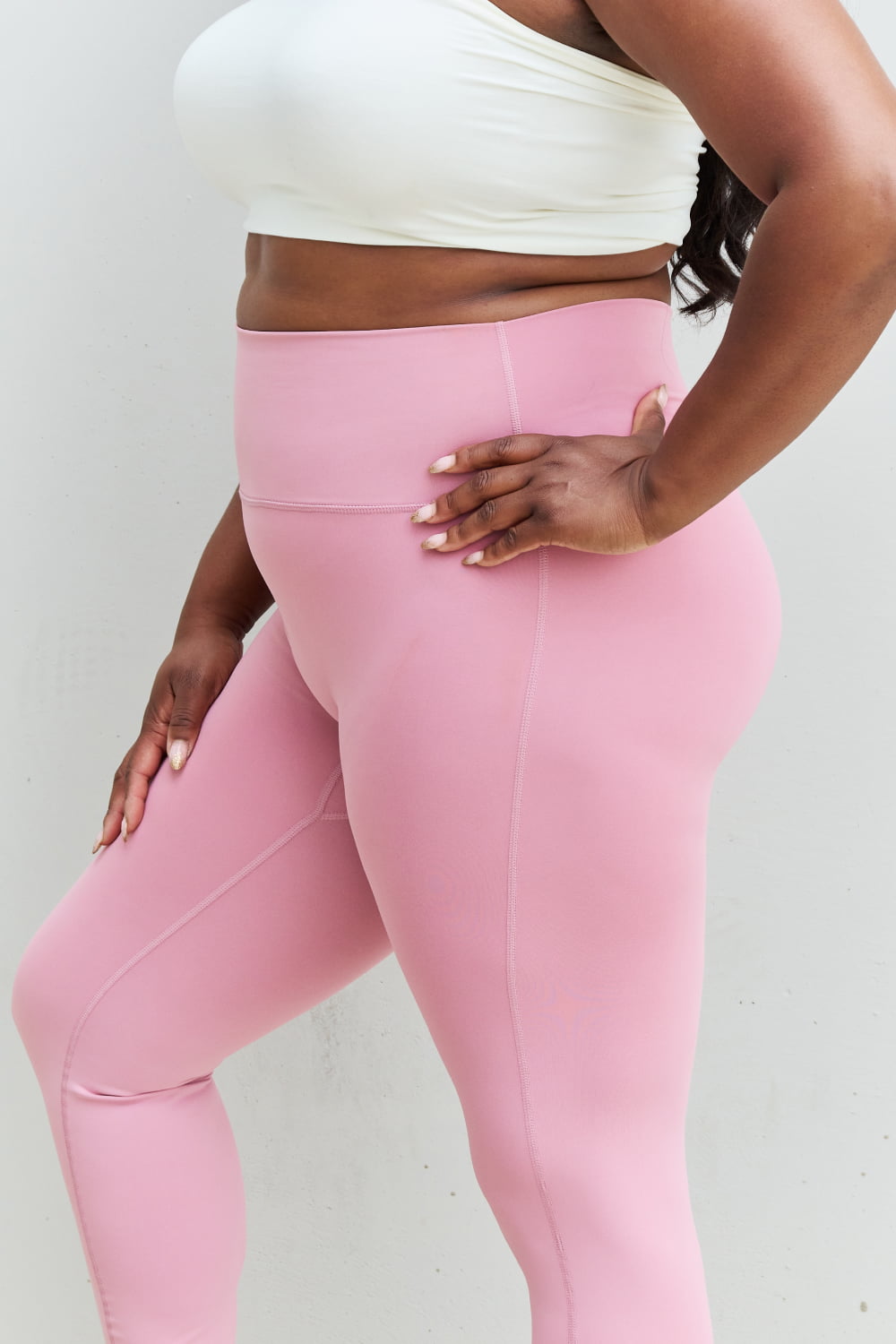 Honeybee Mumford's High Waist Active Leggings in Light Rose