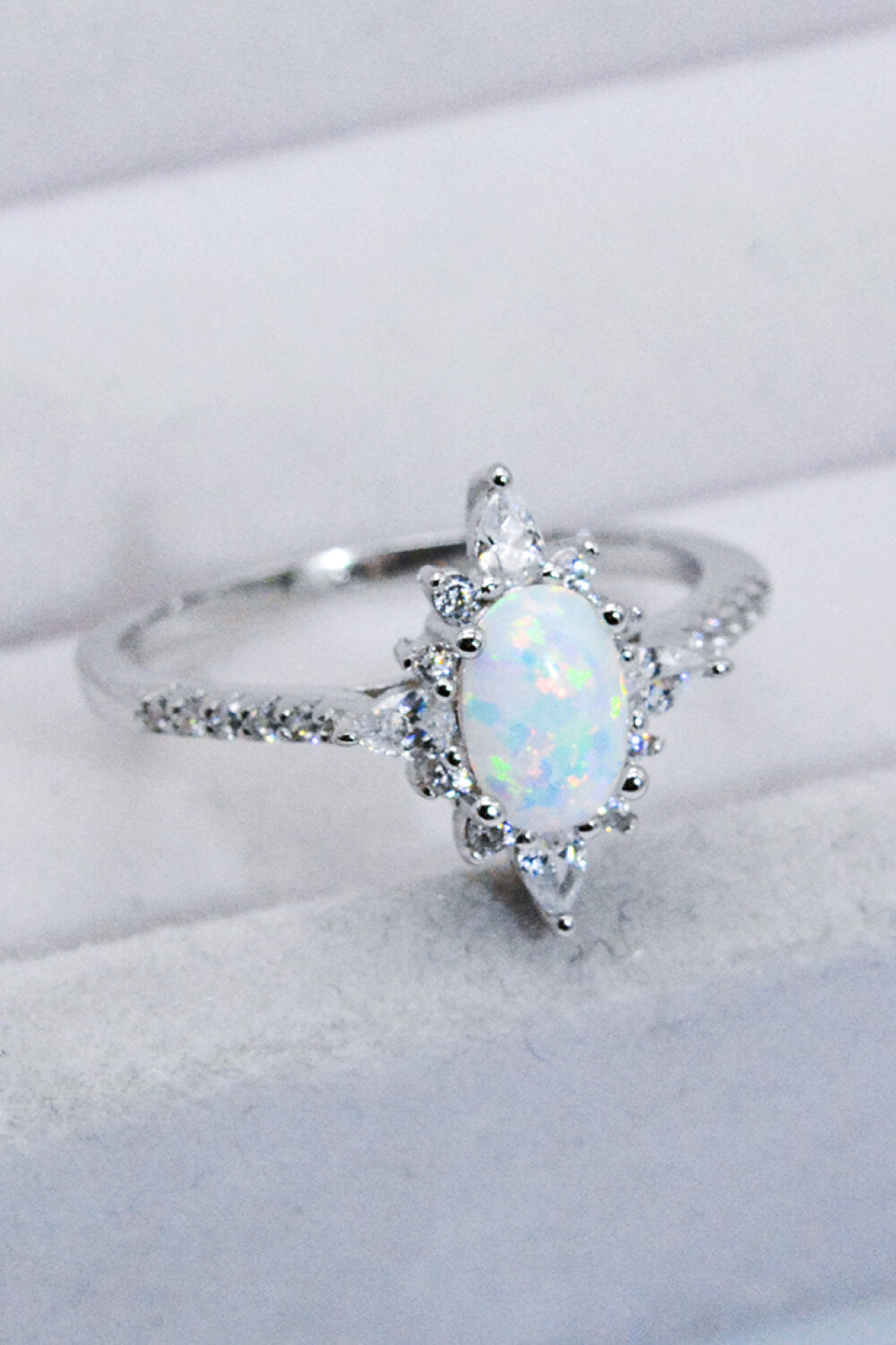 Honeybee Mumford's Platinum-Plated Opal and Ring