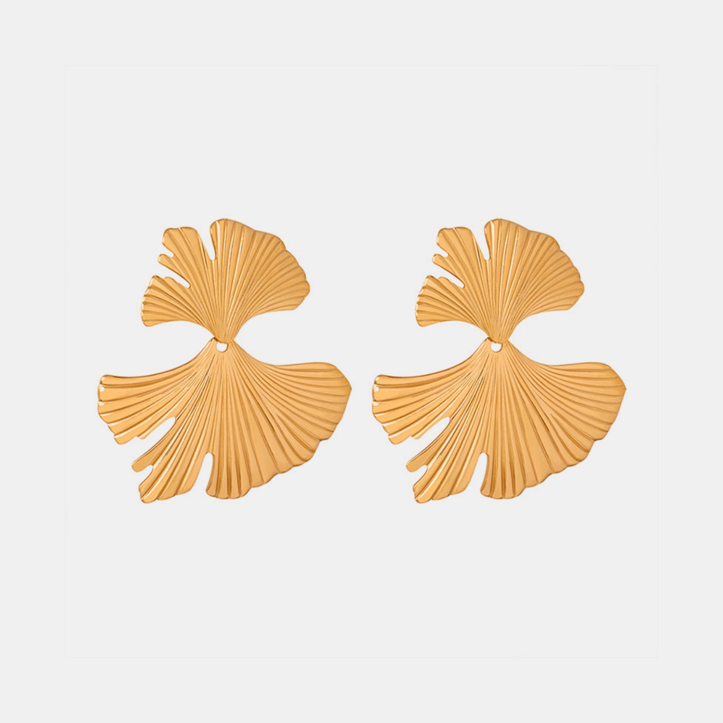 honeybee Mumford's Ginkgo Biloba Design Stud Earrings