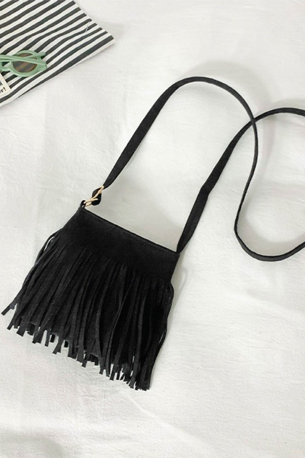 Honeybee Mumford's Leather Crossbody Bag with Fringe