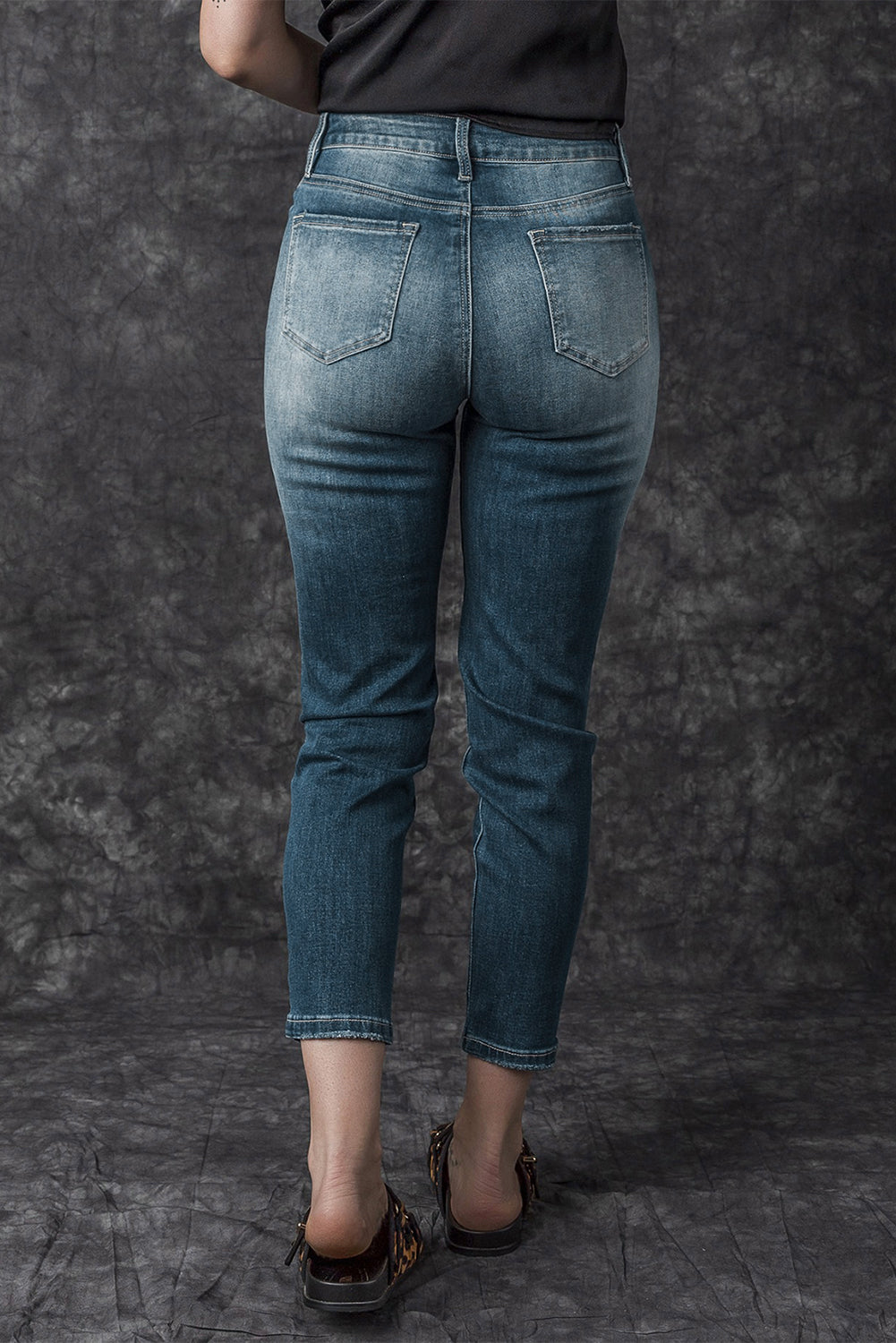 Honeybee Mumford's Blue Distressed Ripped Skinny Jeans