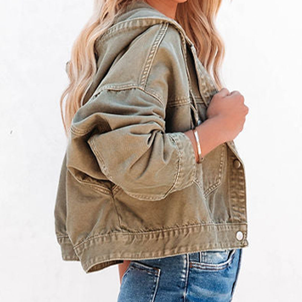 Honeybee Mumford's Hooded Dropped Shoulder Denim Jacket