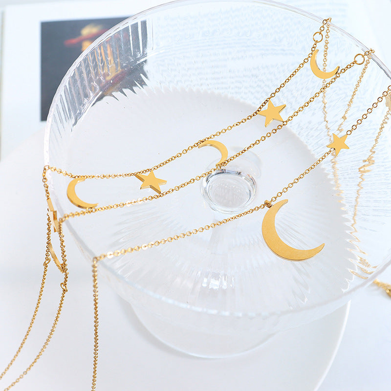 Honeybee Mumford's Star & Moon Layered Necklace