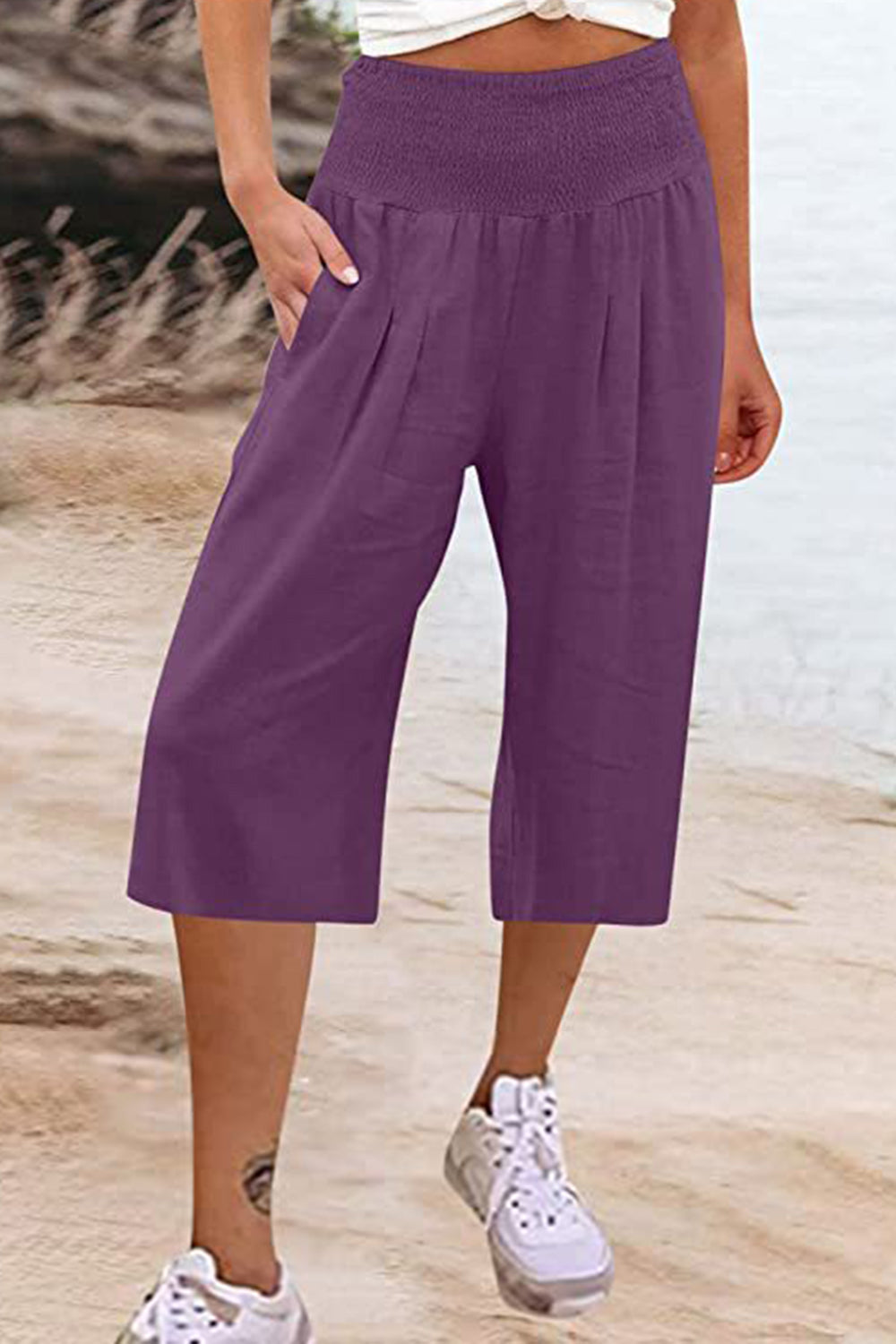 Honeybee Mumford's Pocketed High Waist Pants