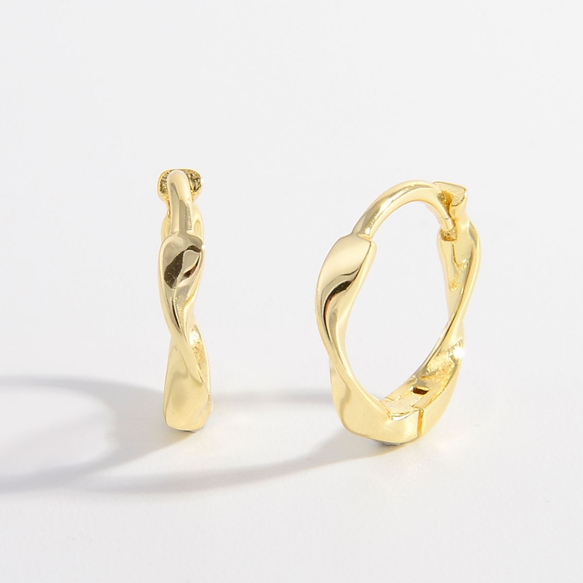 Honeybee Mumford's Sterling Silver and gold Hoop Earrings