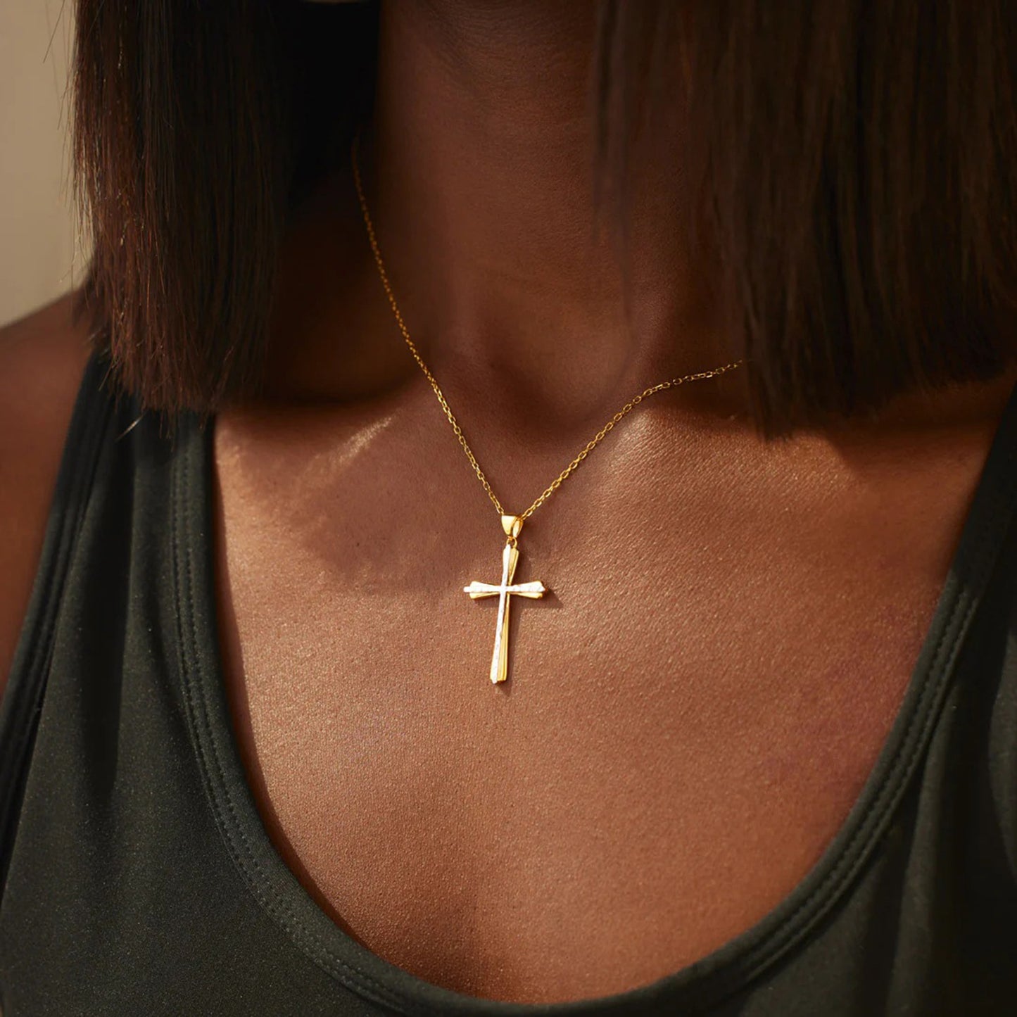 Honeybee Mumford's Sterling Silver Cross Pendant Necklace