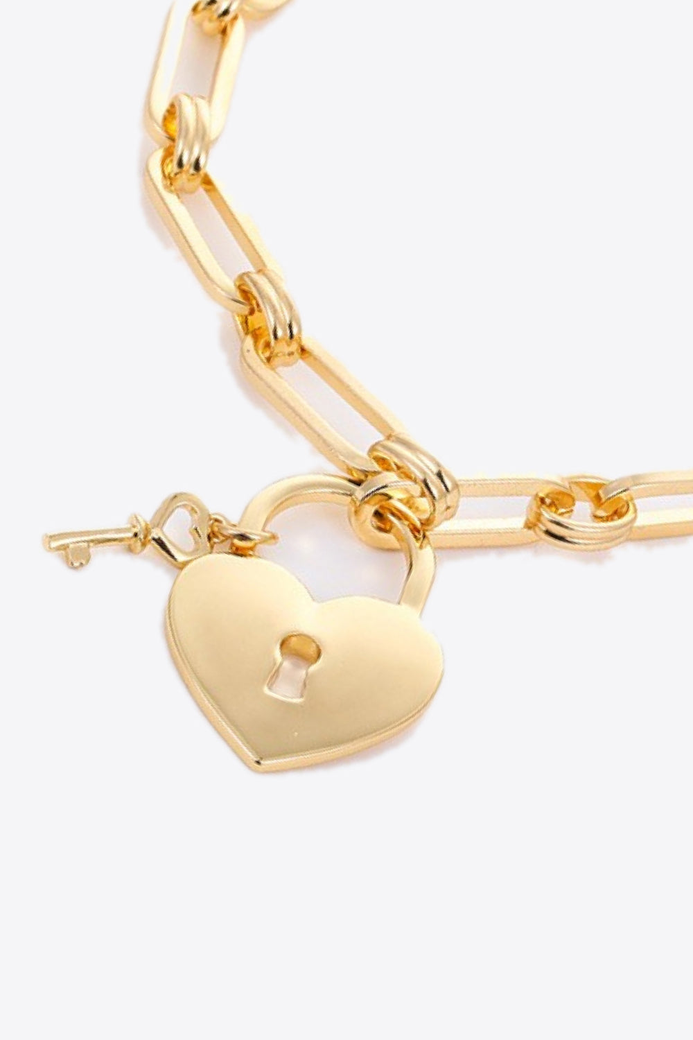 honeybee Mumford's Heart Lock Charm Chain Bracelet