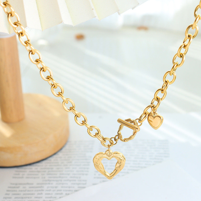 honeybee Mumford's Heart Pendant Necklace