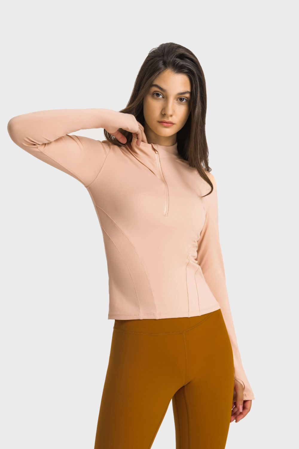 Honeybee Mumford's Half Zip Thumbhole Sleeve Sports Top