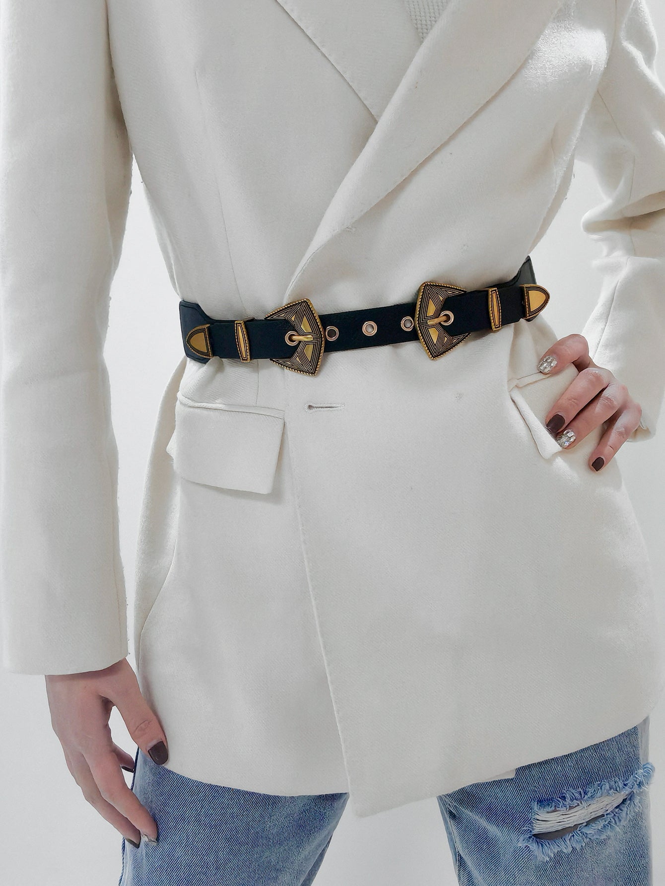 Honeybee Mumford's Double Buckle Leather Belt