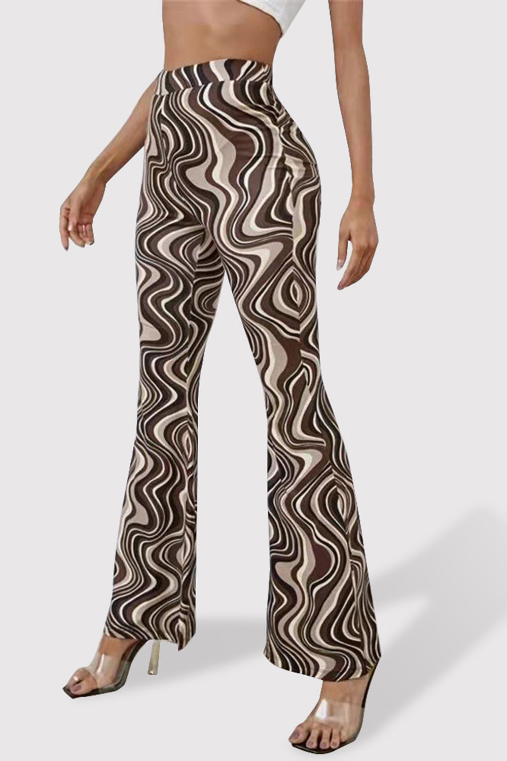 Honeybee Mumford's Printed High Waist Flare Pants