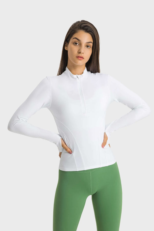 Honeybee Mumford's Half Zip Thumbhole Sleeve Sports Top