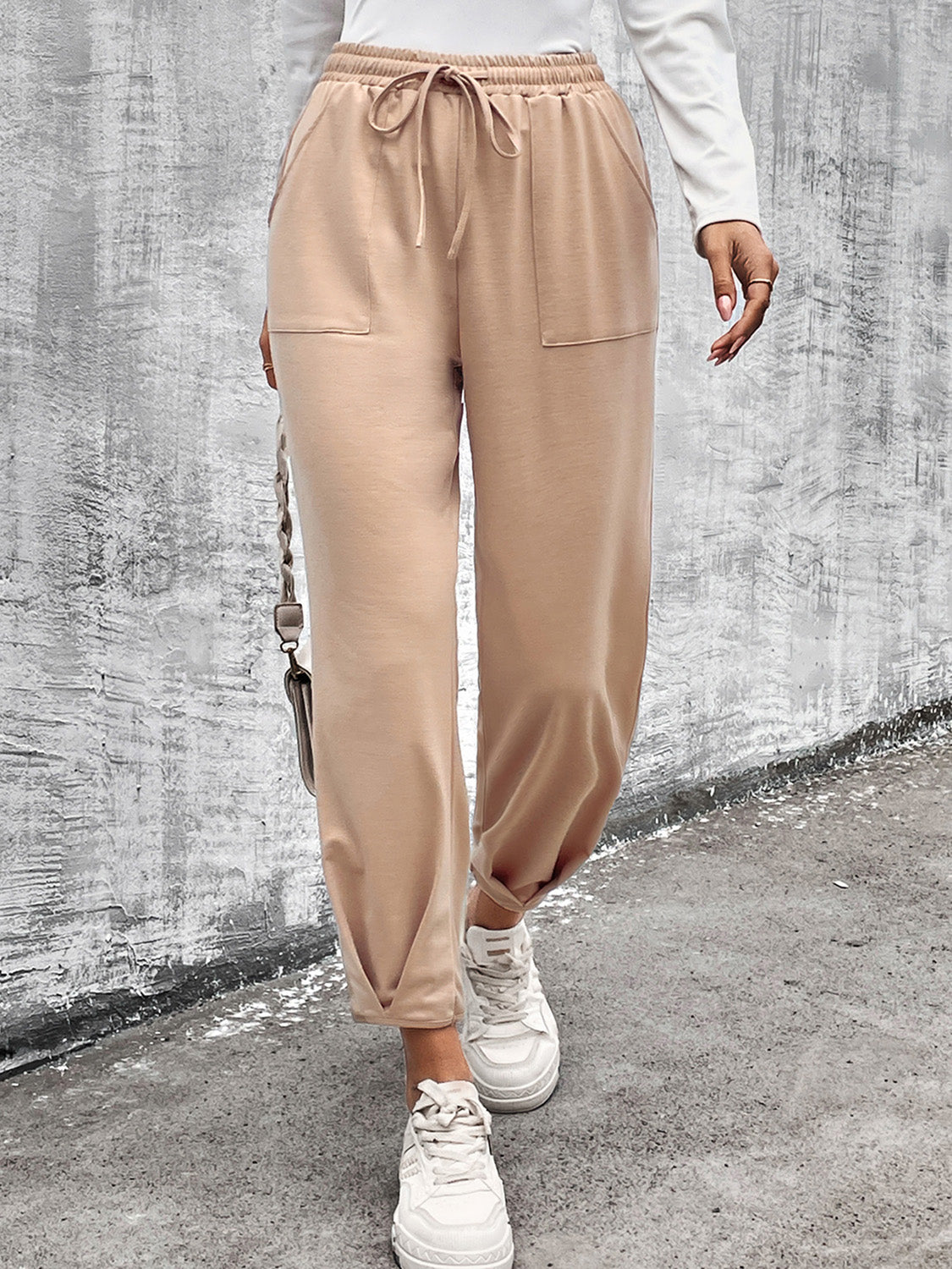 Honeybee Mumford's Drawstring Straight Pants with Pockets