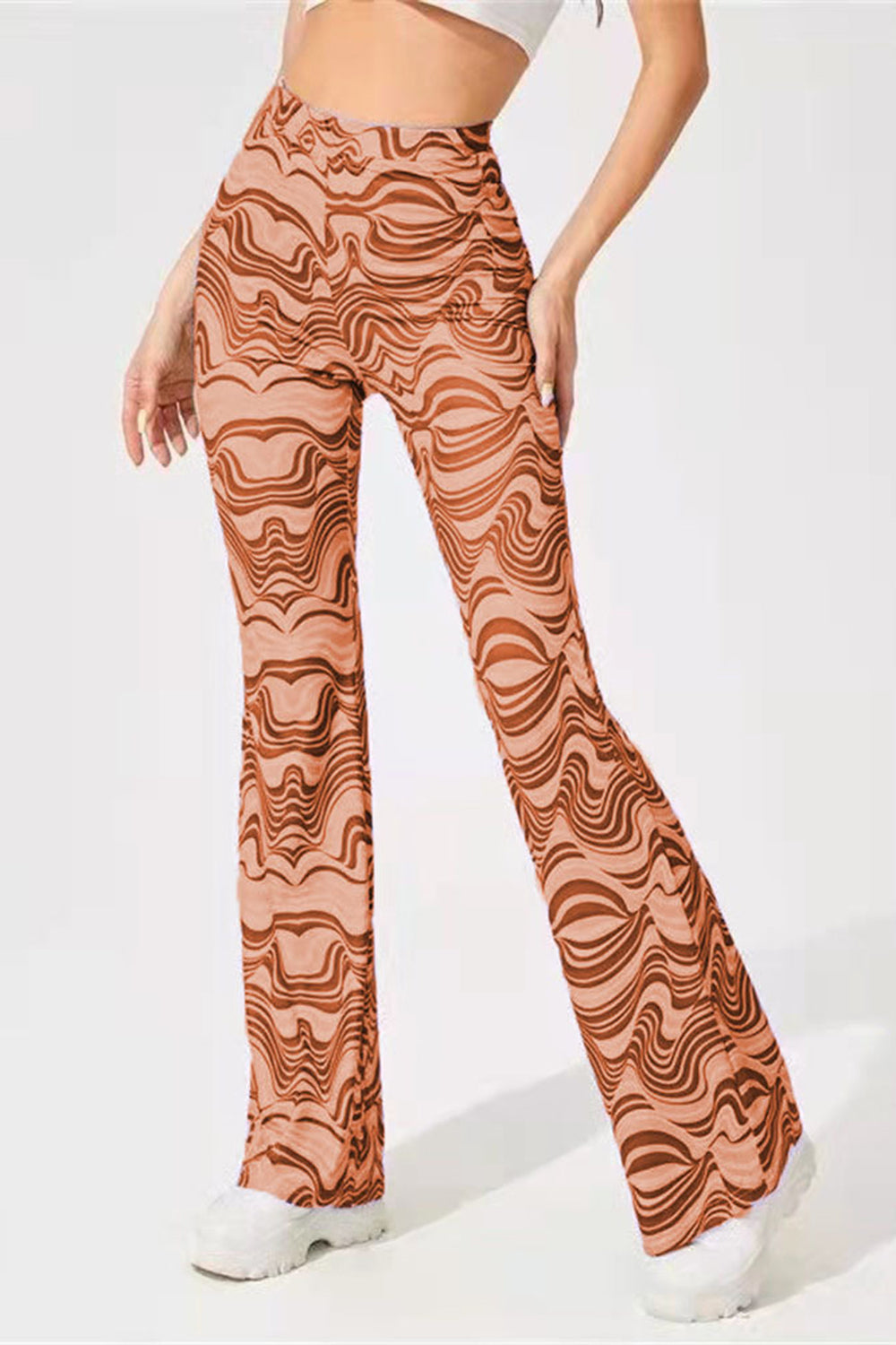 Honeybee Mumford's Printed High Waist Flare Pants