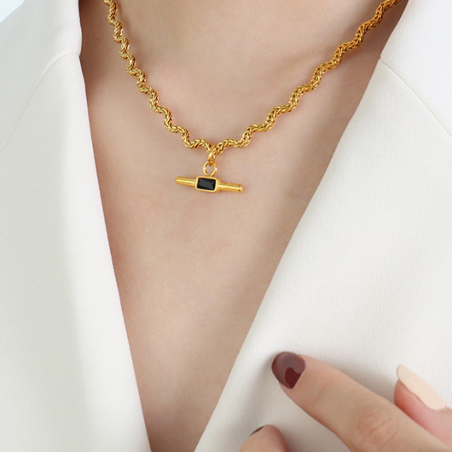 honeybee Mumford's Cone Shaped Pendant Necklace