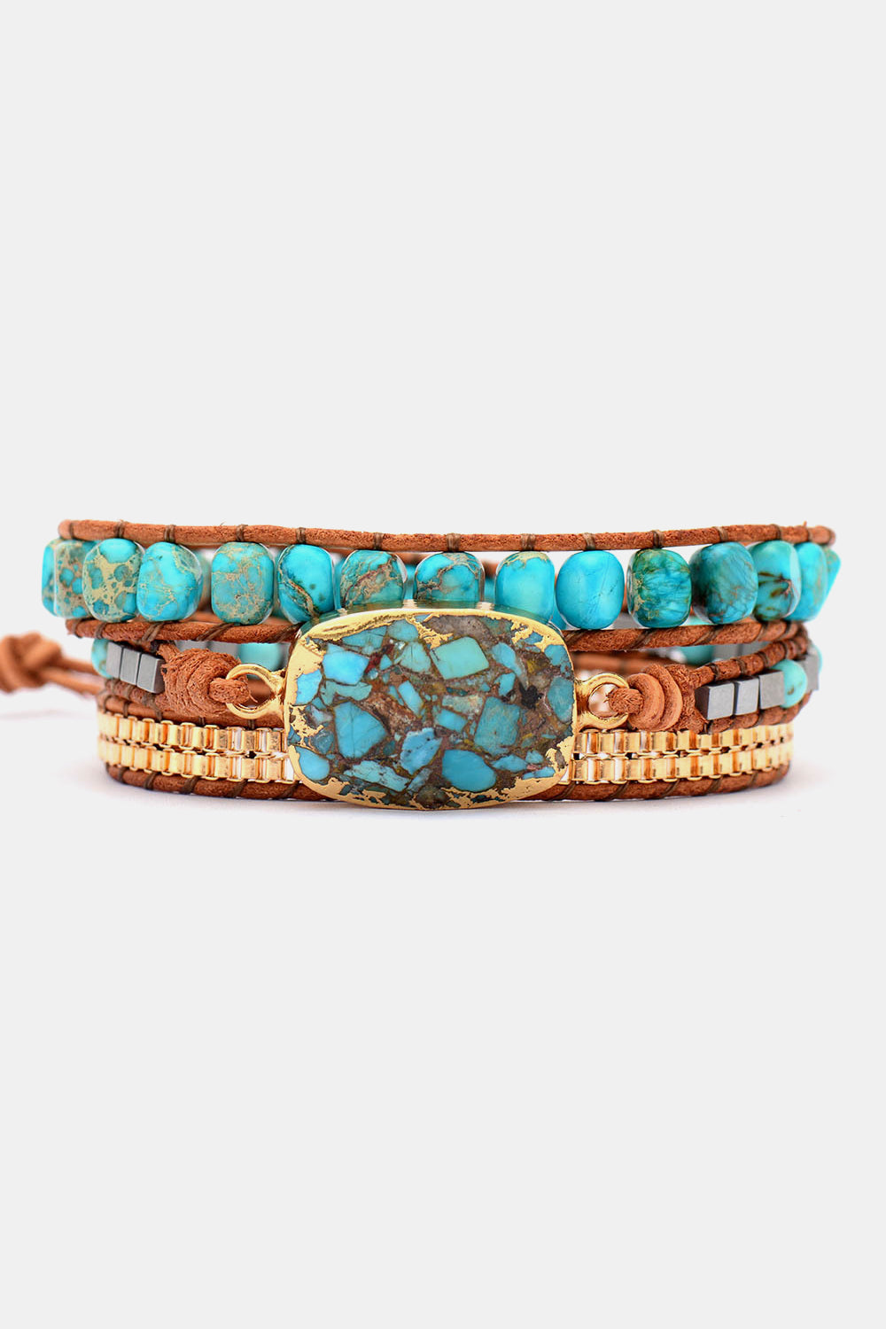 honeybee Mumford's Natural Stone Copper Bracelet