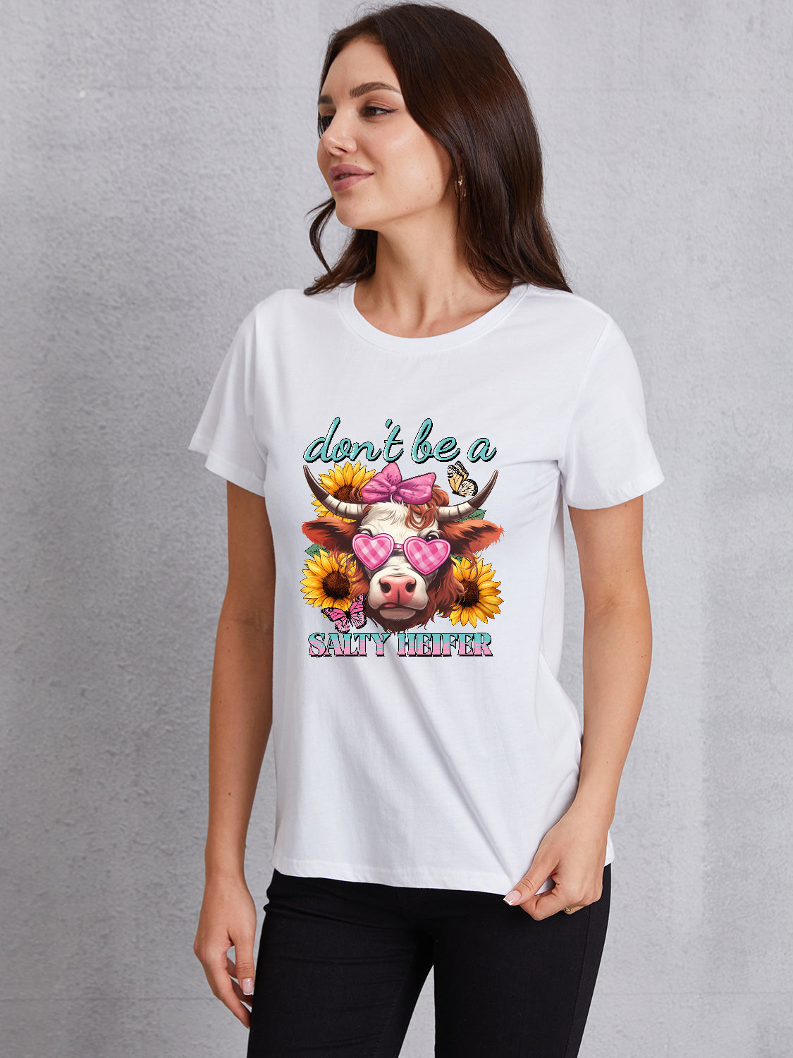 Honeybee Mumford's DON'T BE A SALTY HEIFER Round Neck T-Shirt