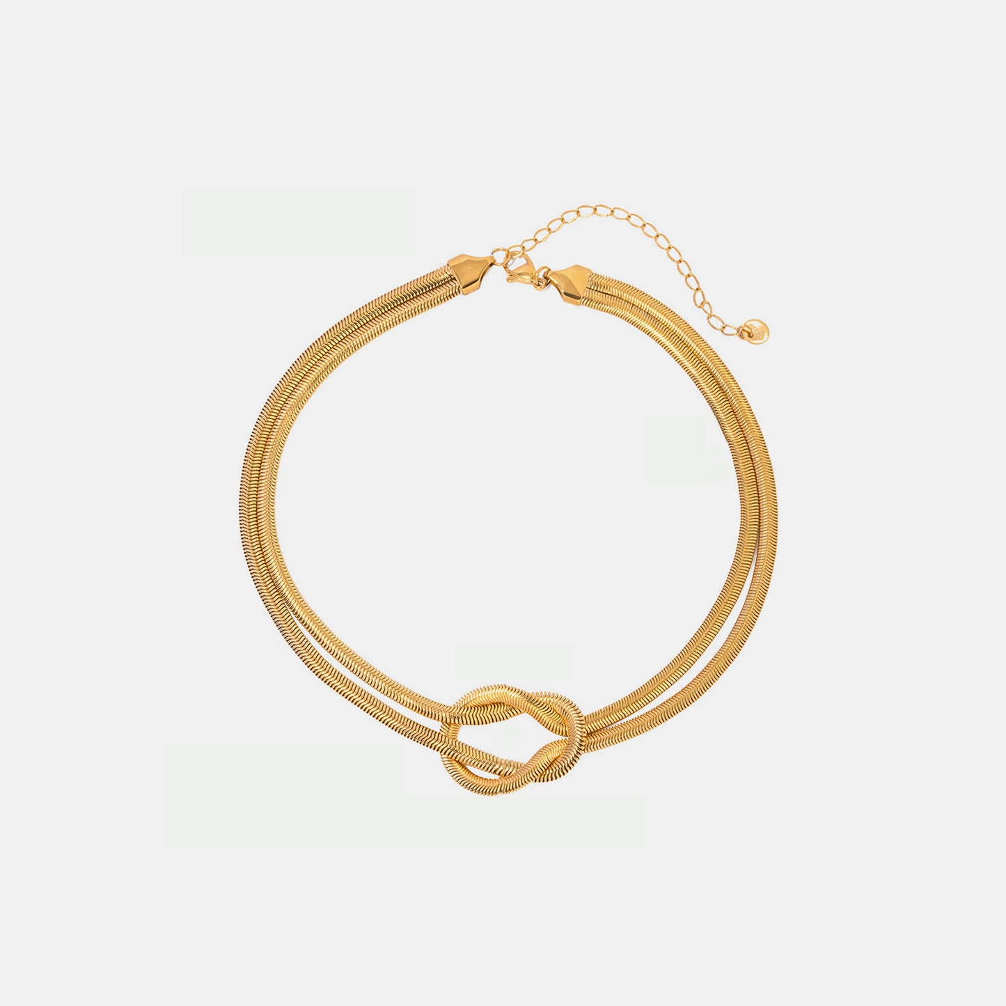 Honeybee Mumford's Double Layered Knot Herringbone Choker Necklace