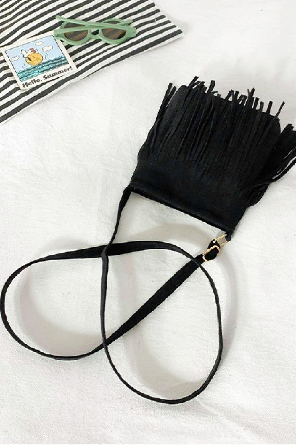 Honeybee Mumford's Leather Crossbody Bag with Fringe