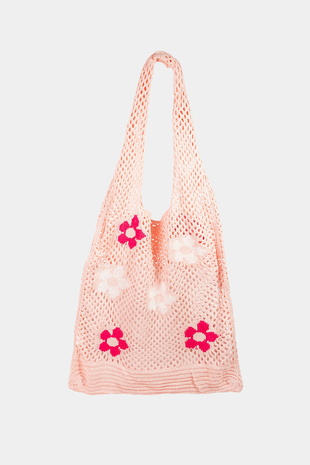 Honeybee Mumford's Flower Pattern Knitted Tote Bag