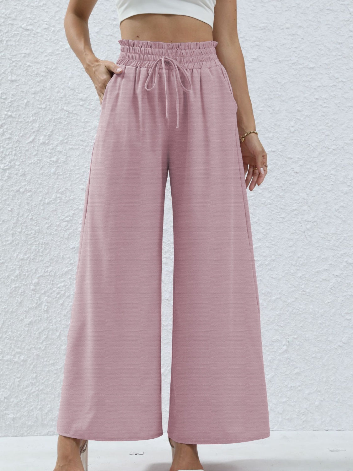 Honeybee Mumford's High Waist Wide Leg Pants with Pockets