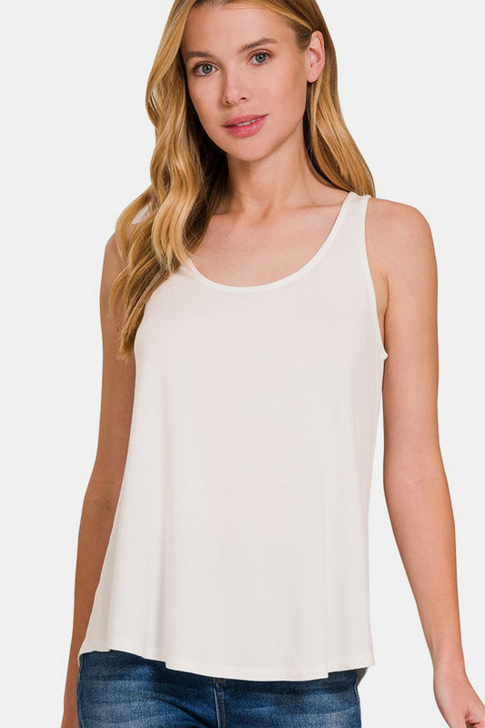 Honeybee Mumford's Round Neck Flowy Hem Tank