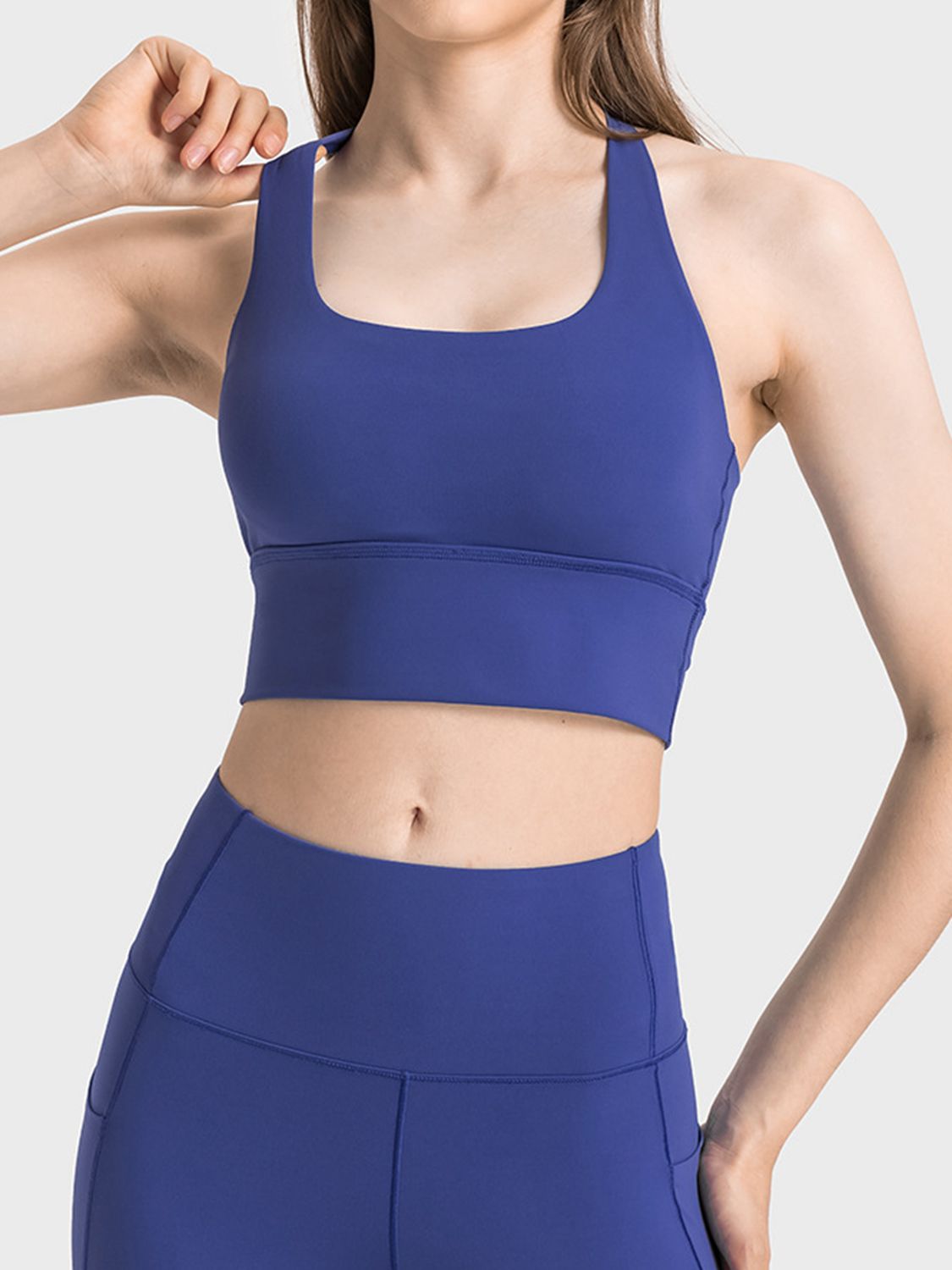 Honeybee Mumford's Scoop Neck Crisscross Straps Sports Bra