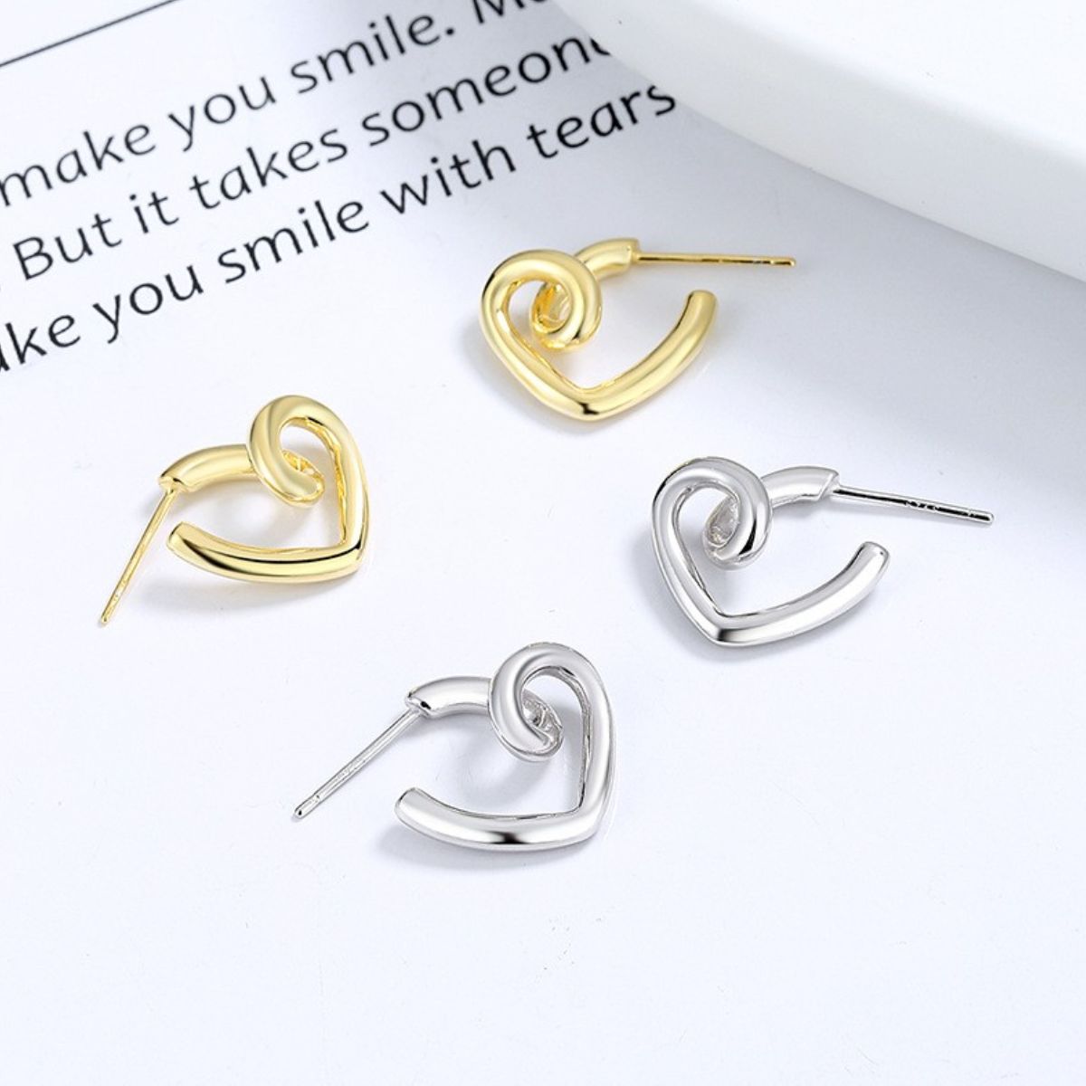 honeybee Mumford's Alloy Irregular Heart Earrings