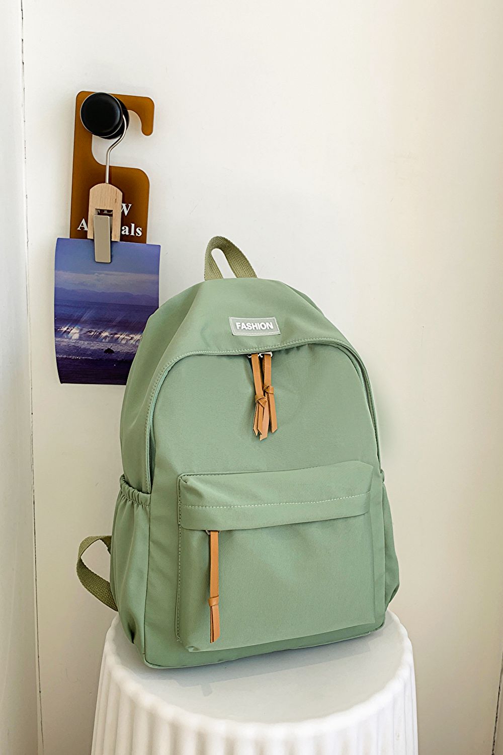 honeybee Mumford's Polyester Backpack( light purple,blue,black, peach, light green, yellow and white colors)