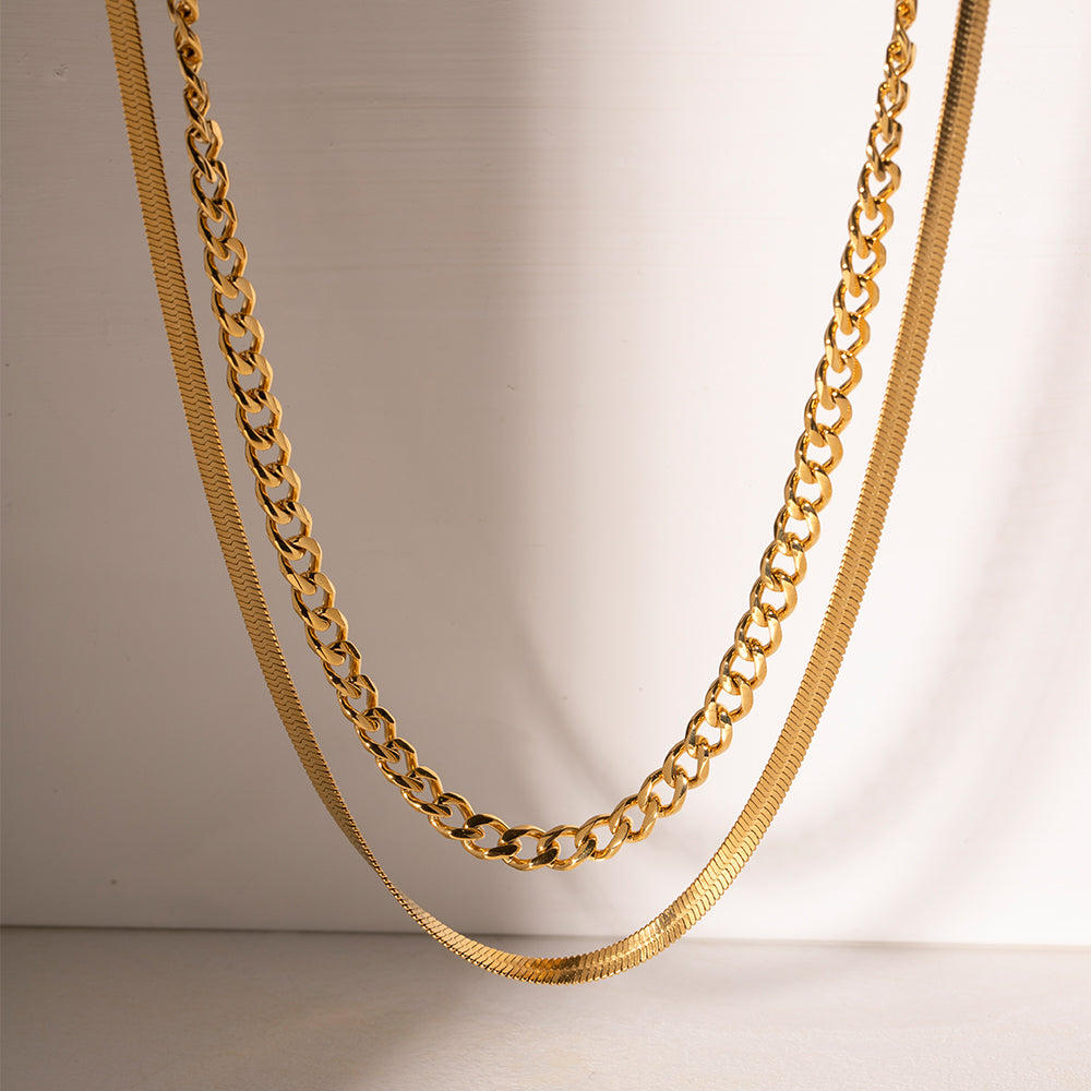 Honeybee Mumford's Honeybee Mumford's 18K Gold-Plated Double Layered Necklace