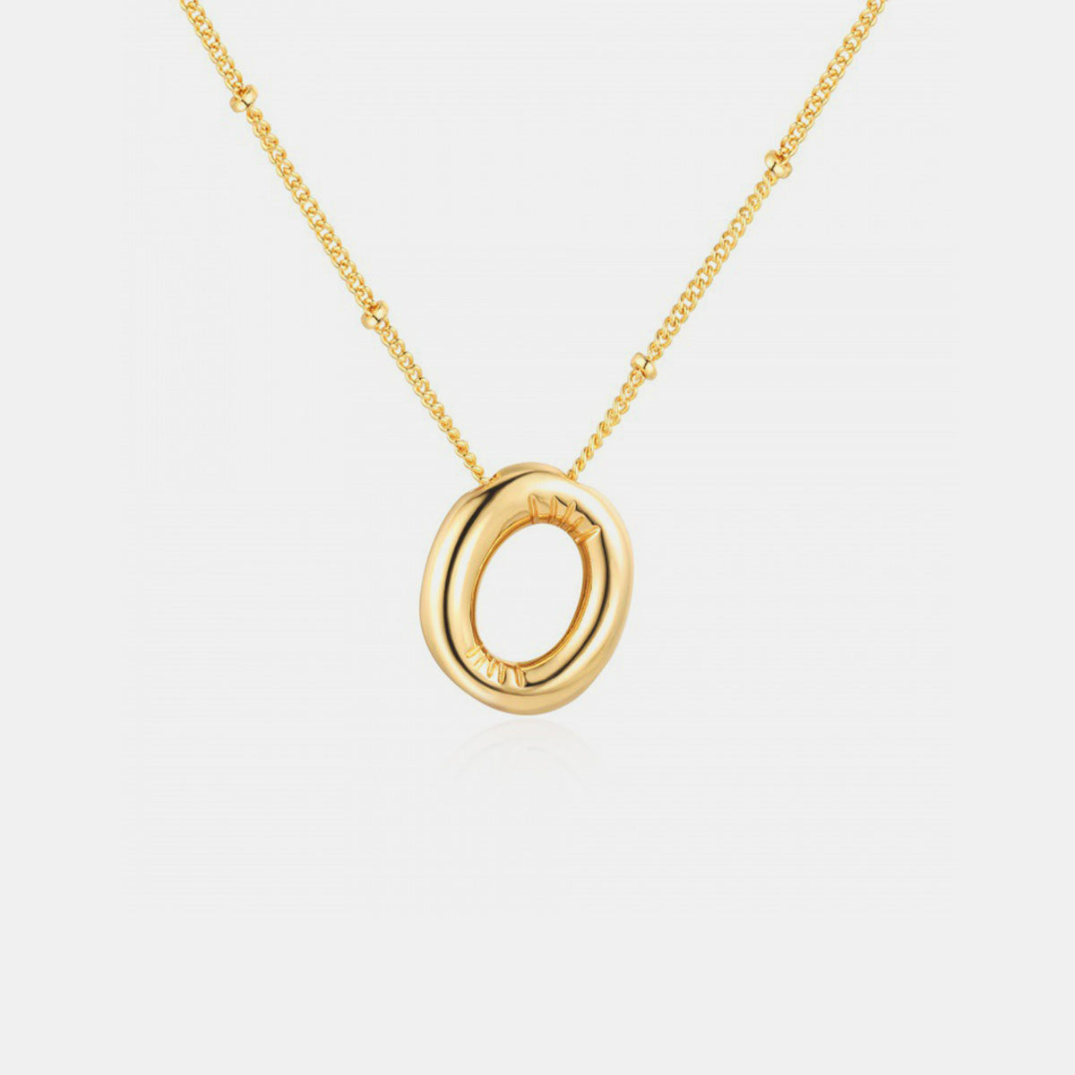 Honeybee Mumford's Gold-Plated Letter Pendant Necklace