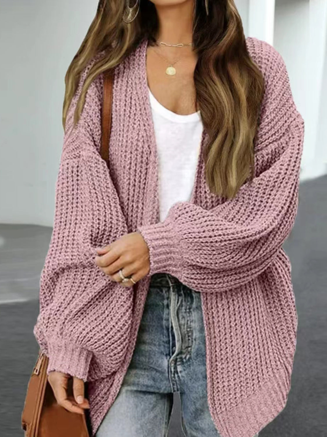 Honeybee Mumford's Drop Shoulder Balloon Sleeve Cardigan