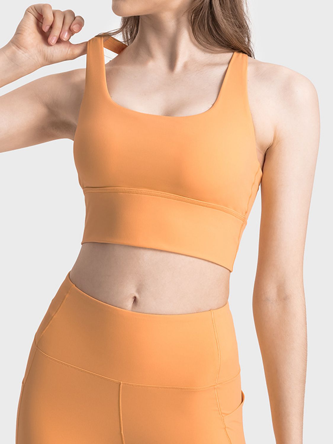 Honeybee Mumford's Scoop Neck Crisscross Straps Sports Bra