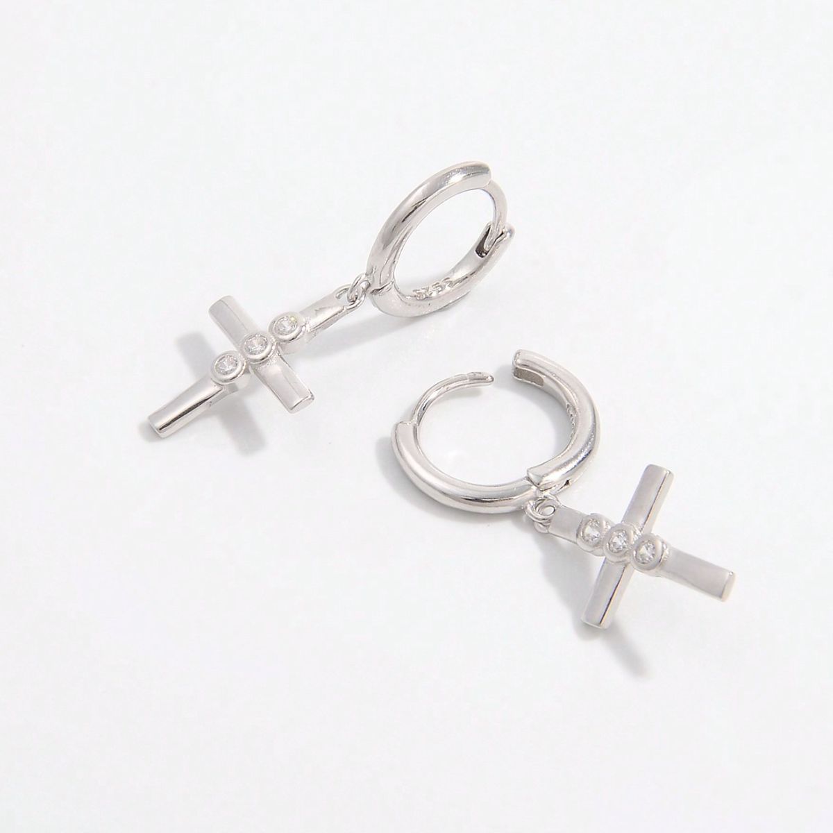 honeybee Mumford's Sterling Silver Cross Earrings